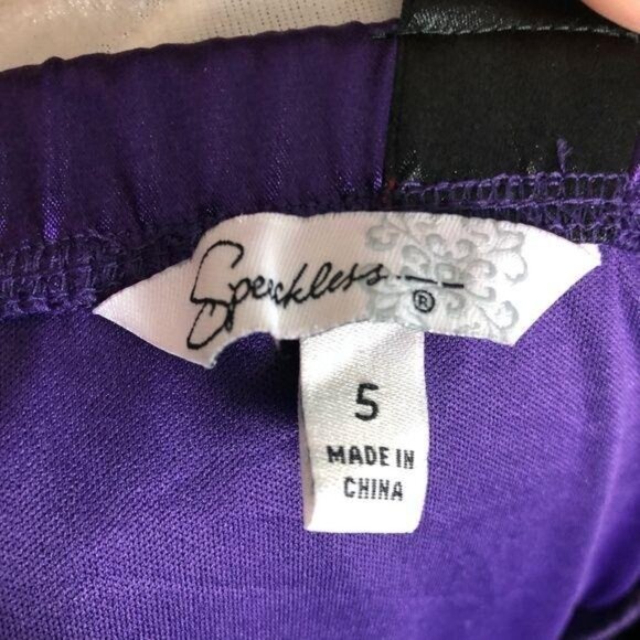 Speechless Bow Mini Dress Purple Black Size Small - Picture 3 of 7